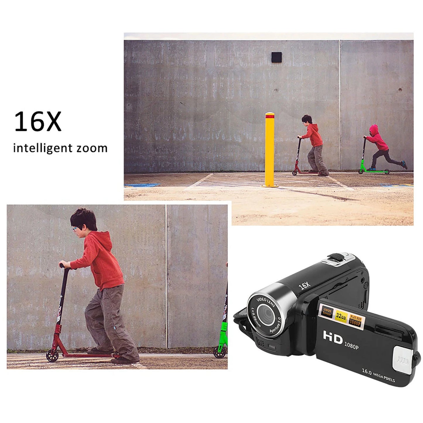 16X Digital Zoom 2.7 Inch Screen High Definition Camera Video Shooting Camcorder