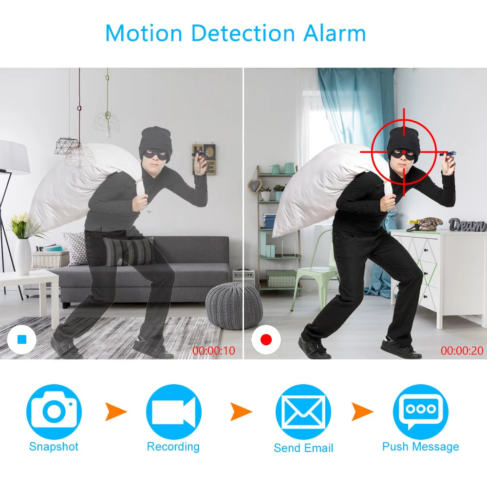 Security Camera Surveillance System Motion Detection Alerts System
