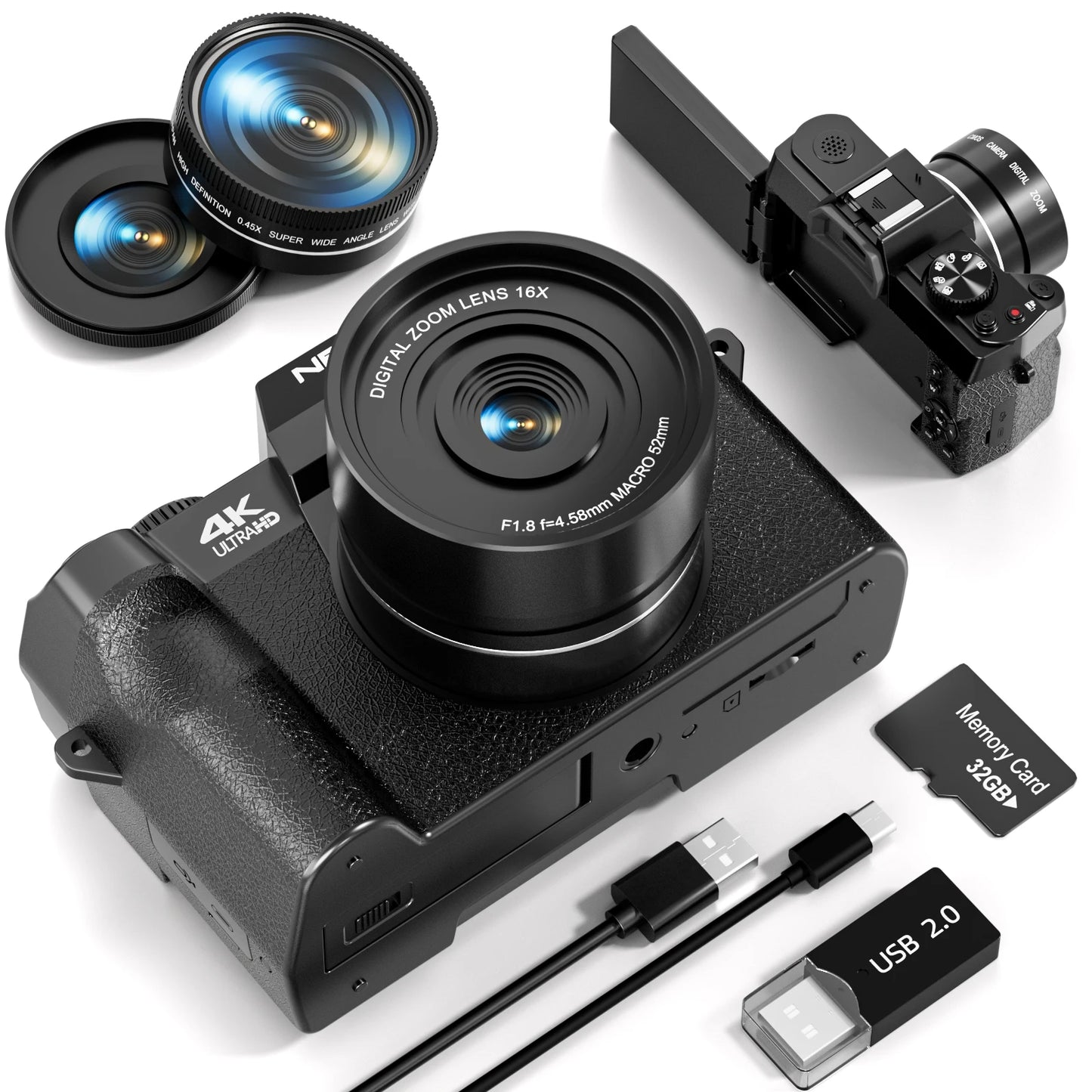 Compact Digital Camera WebCam YouTube Camcorder