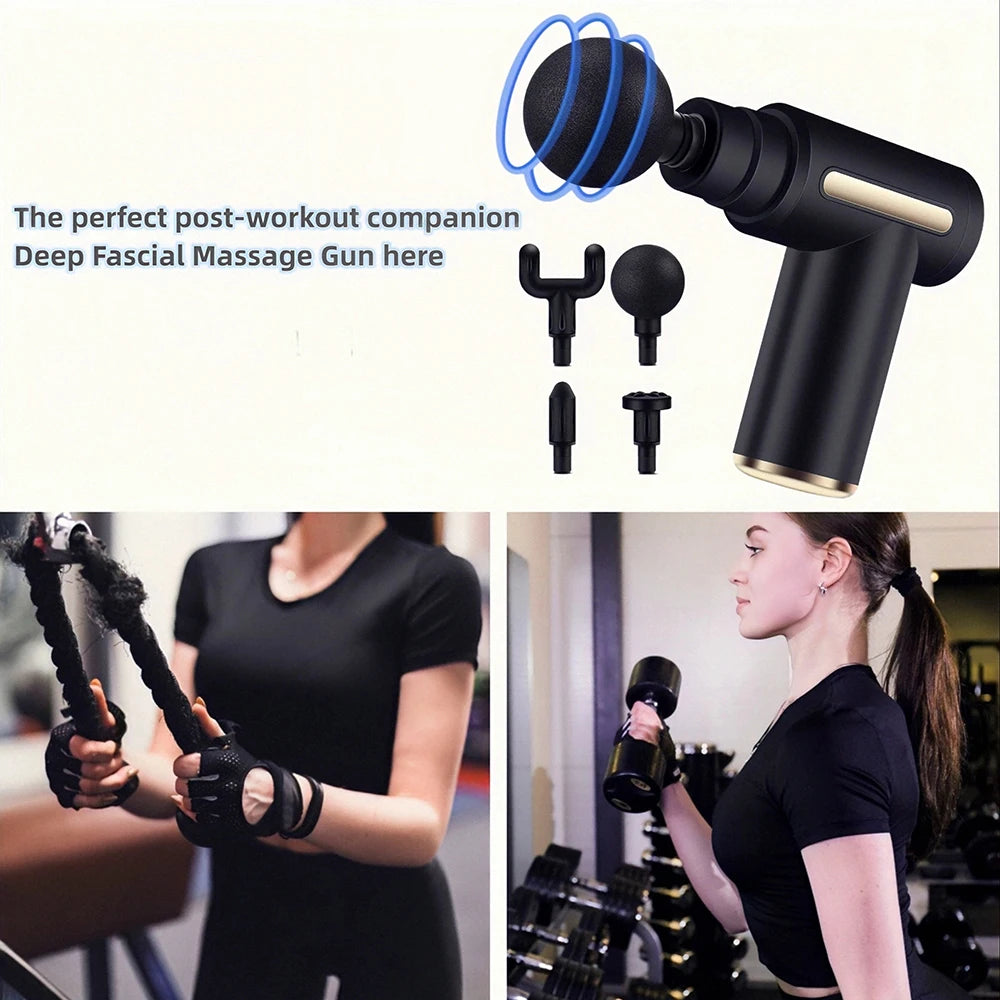 Portable Massage Gun Deep Tissue Massager Body Muscle Relaxation LED Touch Screen