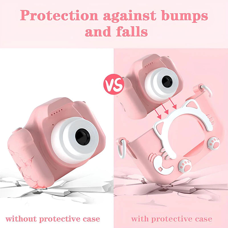 Kids Mini Digital Camera With Video Cartoon 32GB SD Card