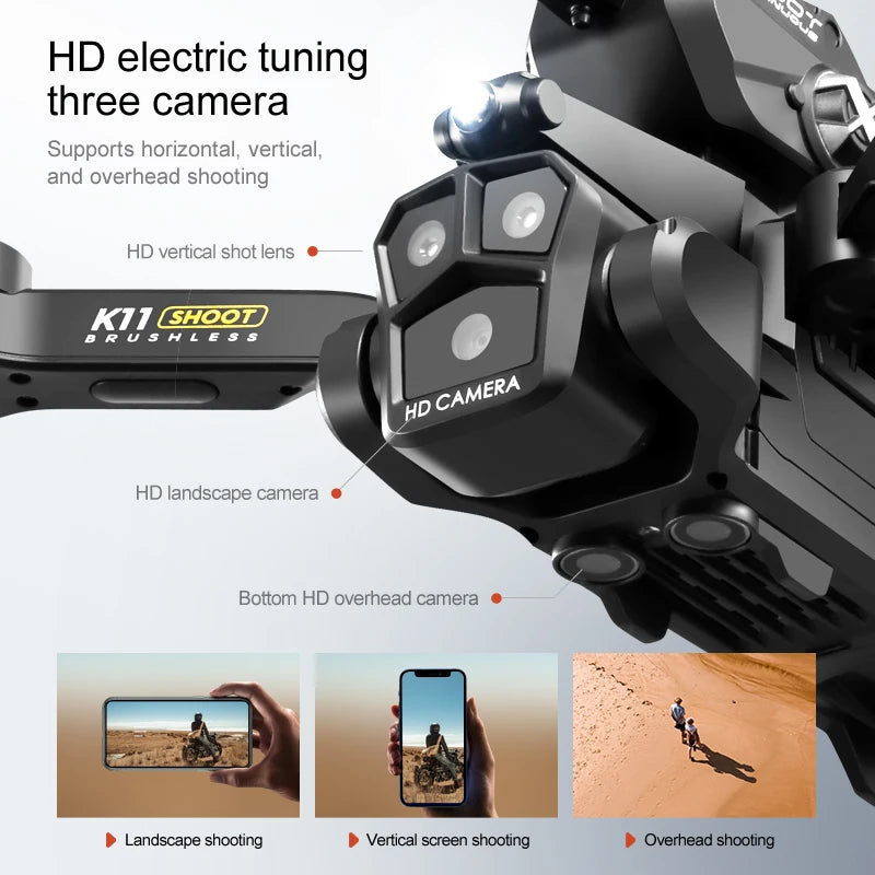 Max Drone Three HD Cameras Aerial Photography GPS Drone