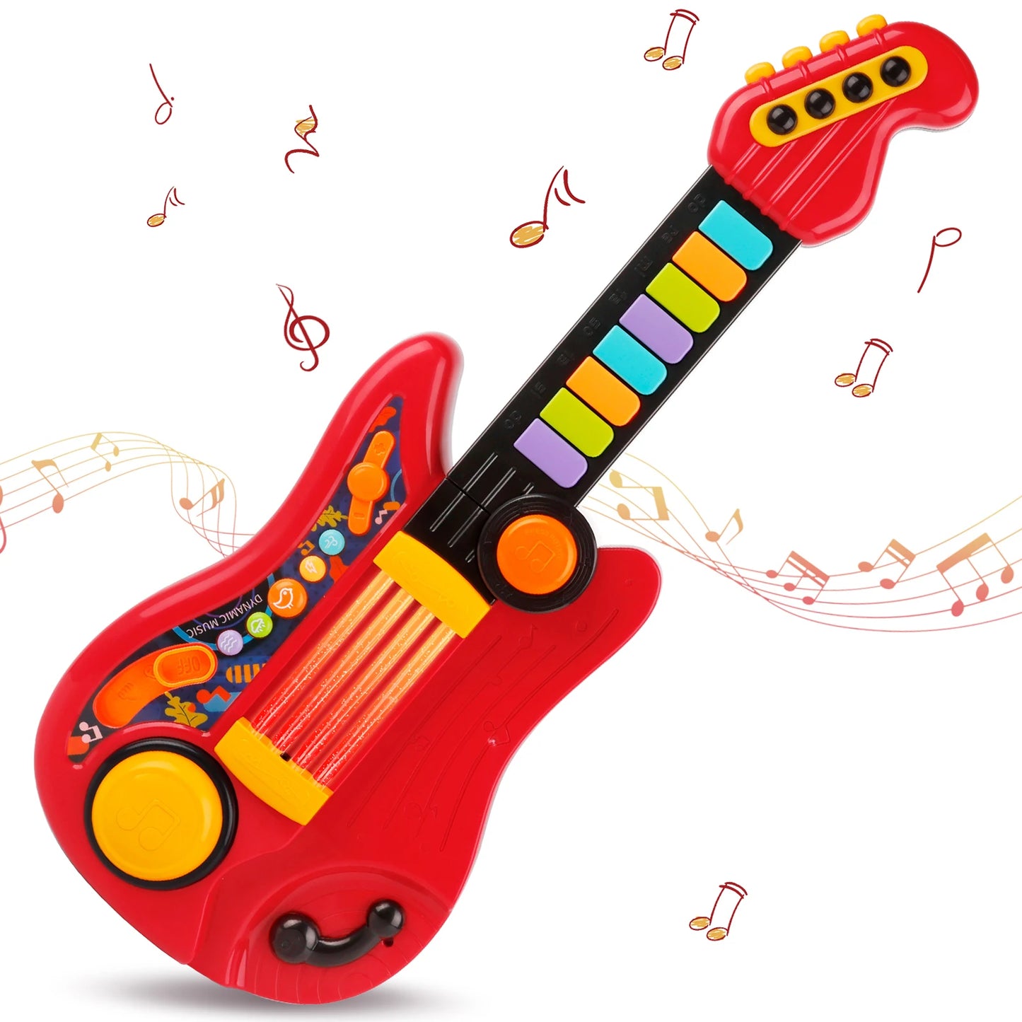 2 In 1 Electric Kids Guitar Piano Foldable Musical Instruments