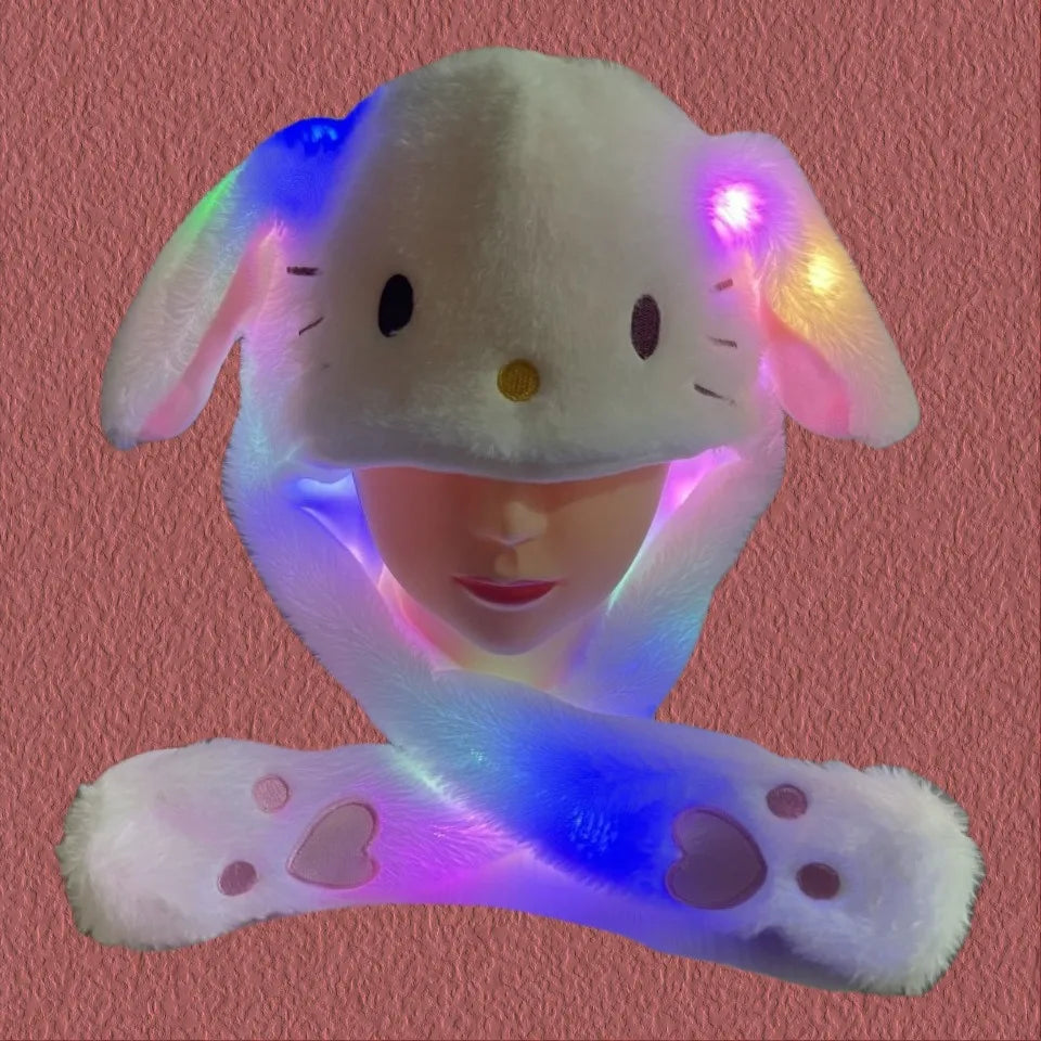 Sanrio Luminous Plush Hat Moving Rabbit Ears kids Gift