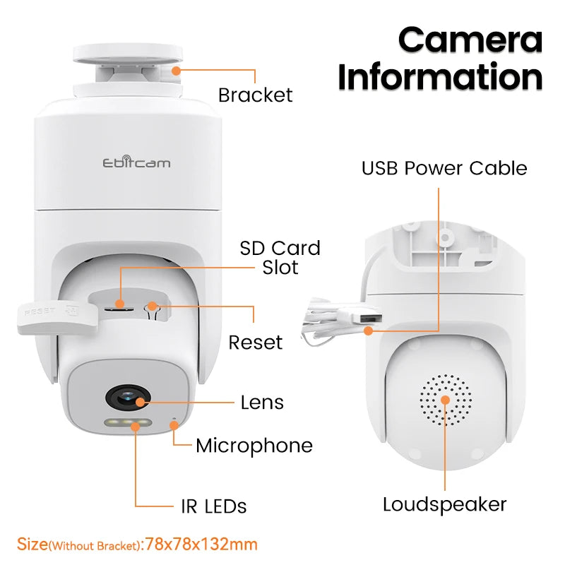 Outdoor WIFI Camera 2-Way Night Vision