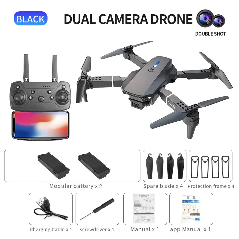 Professional Drone E88 wide-angle HD Camera WiFi