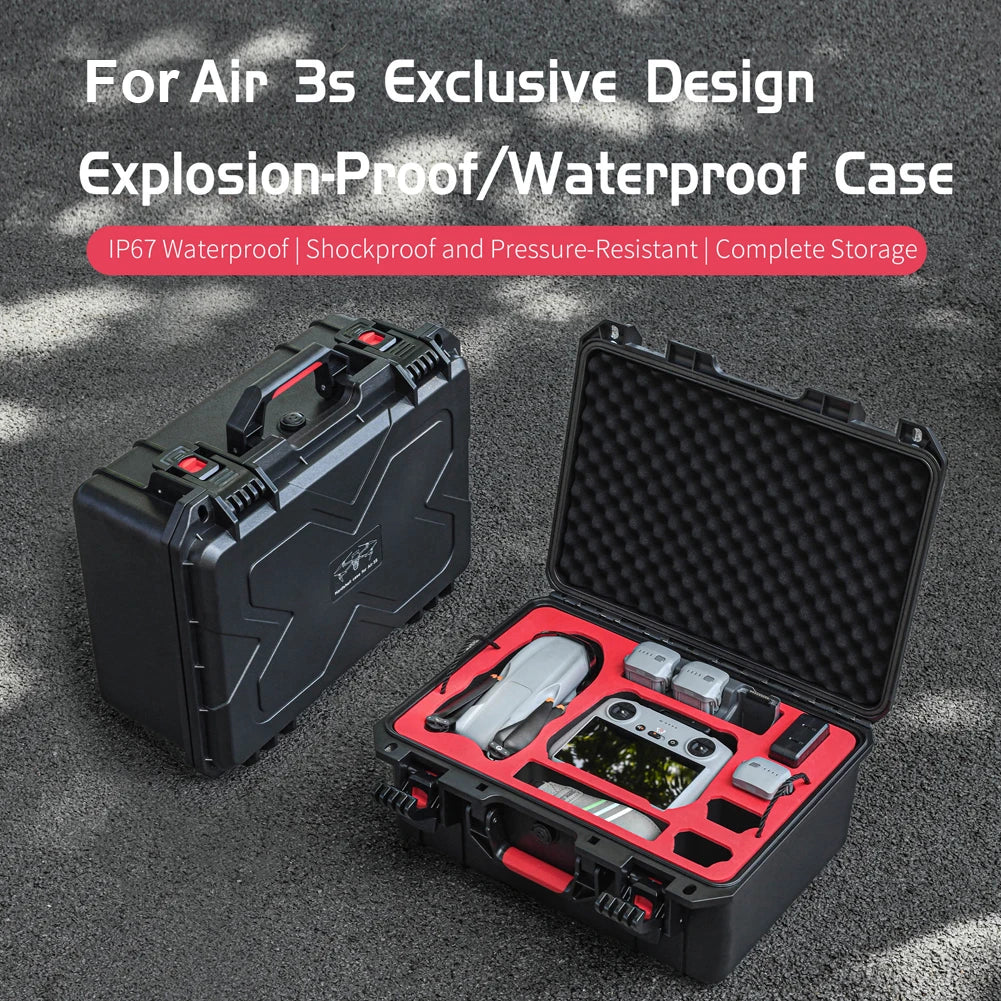 Explosion-Proof Box DJI Air 3S/Air 3 Drone Hard Shell Case Waterproof