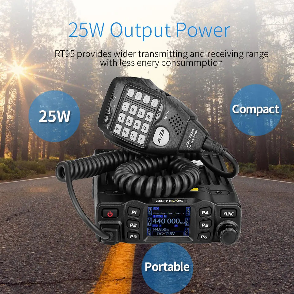 Screen Ham Car Mobile Radio Station Two-way Radio