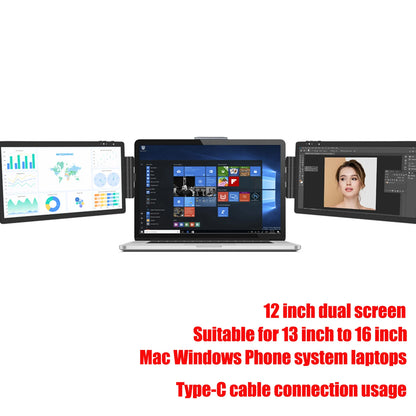 12 Inch Laptop Dual Monitor Screen Extender Macbook Huawei