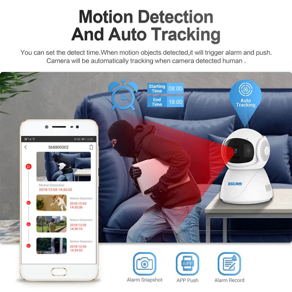 1080P Surveillance Camera Wireless WiFi IP Camera Night Vision