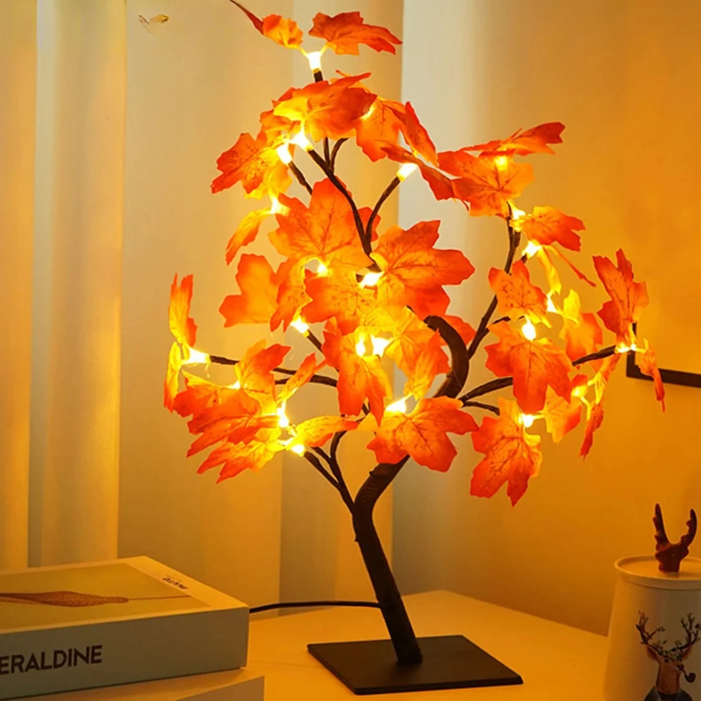 New 24 LED Fairy Flower Tree Table Lamp Night Light USB Operated