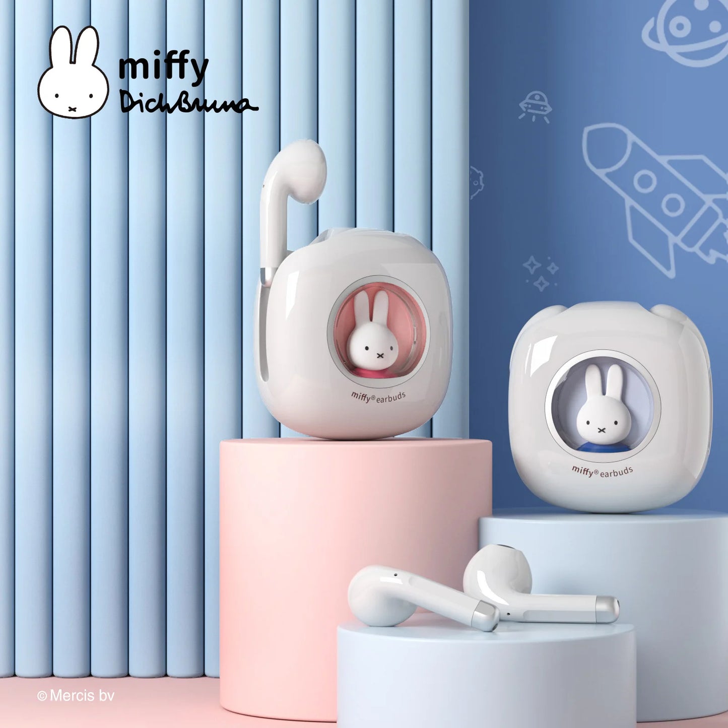 Miffy Bluetooth Wireless EarBuds Headse Stereo Headphones