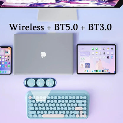 Ipad Keyboard Bluetooth  84 Keys Three Moder  2.4G Wireless