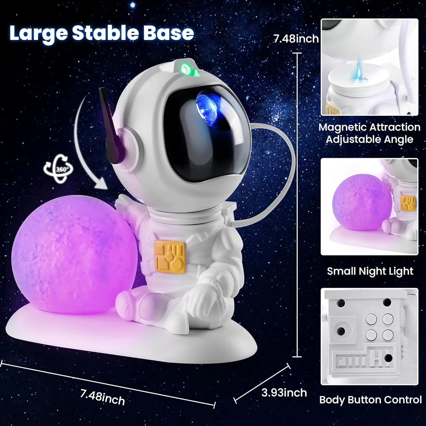 Astronaut Galaxy Projector Fairy Lights LED Spotlight USB Powered Remote