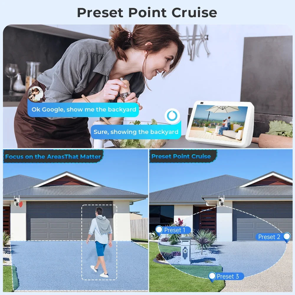 Outdoor Wireless Security PTZ Camera Auto Tracking