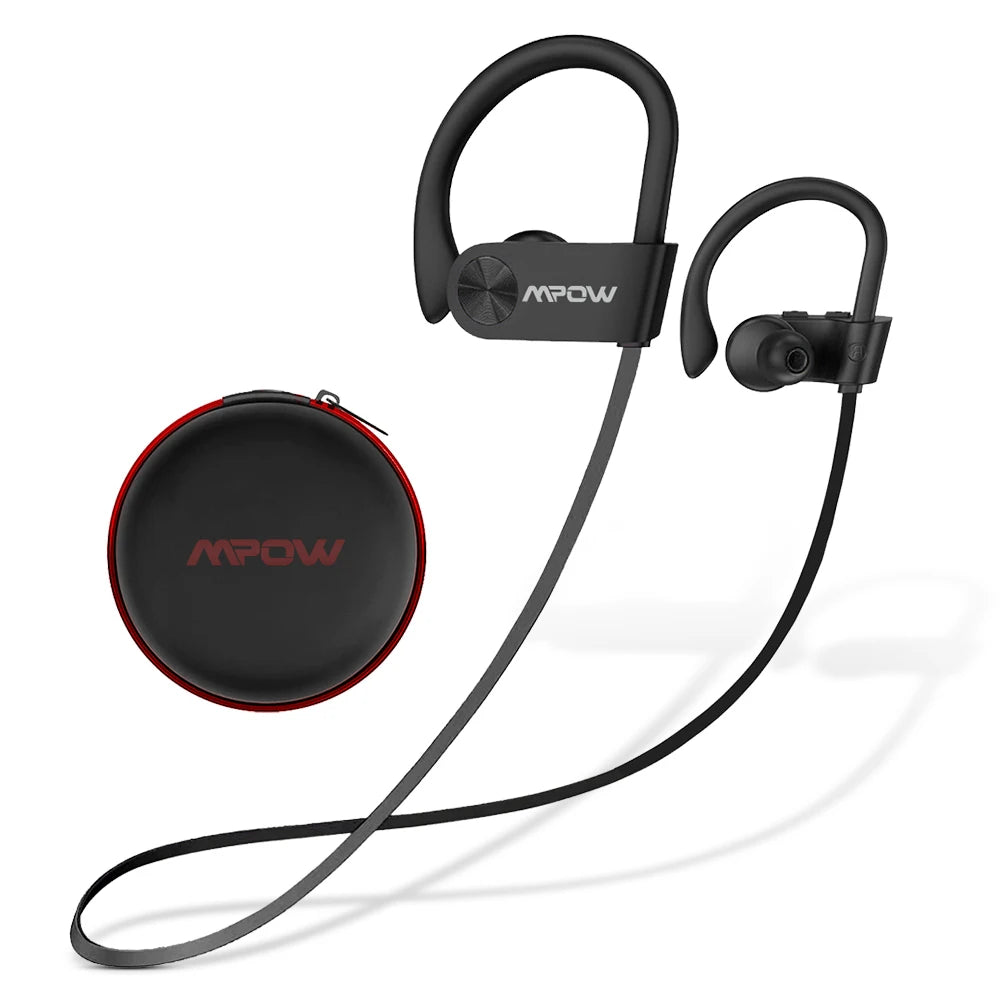 Waterproof Bluetooth Headphones V5.3 Earphone CVC6.0 Noise Canceling Mic HiFi Stereo