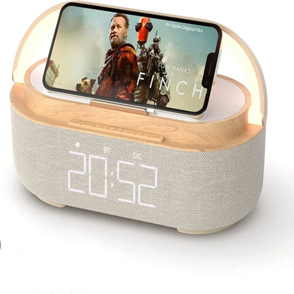 Bluetooth Speaker  Wireless Charging Digital Alarm Clock