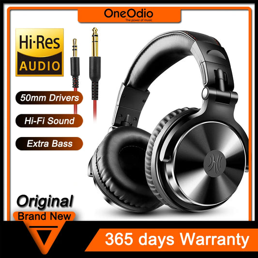 Pro-10 Wired Headphones 50mm Quality Big Headphones Studio Mixing Recording Monitoring Headset