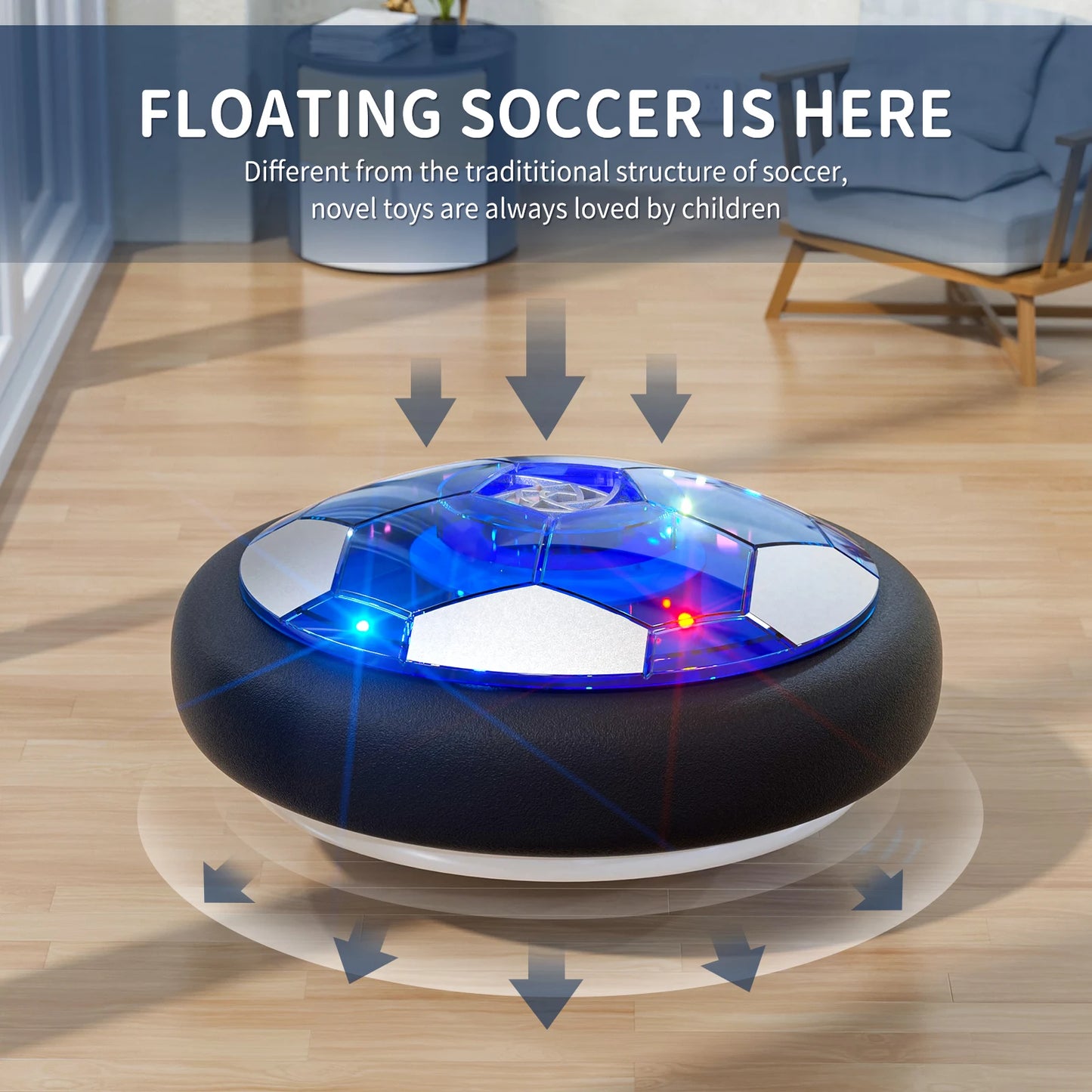 Hover Soccer Ball LED Light Indoor/Outdoor Game 2-Pack