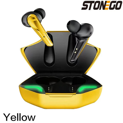 Sports Earbuds, Wireless Waterproof Noise-Cancelling Charging Case, for Gaming and Music