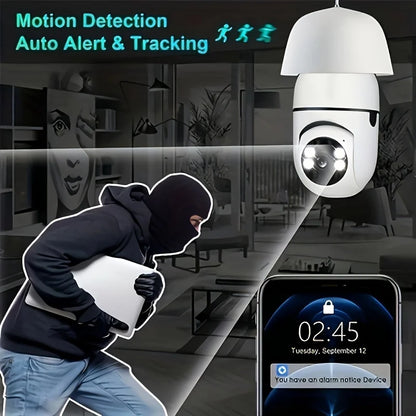Light Bulb Security Cameras Indoor Outdoor Wireless WiF  360 Degree Light Socket