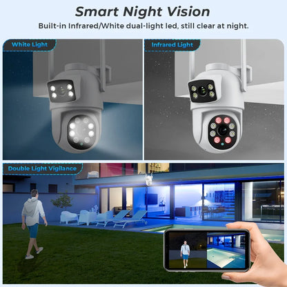 Outdoor Wireless Security PTZ Camera Auto Tracking