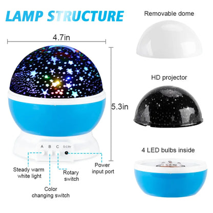 Rotating LED Night Light Projector Starry Sky Planetarium Star Light