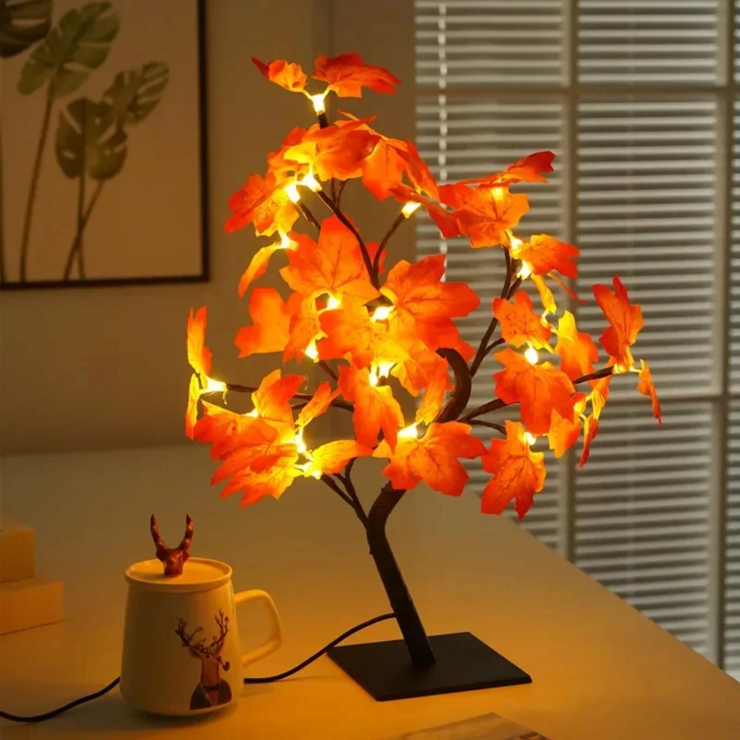 New 24 LED Fairy Flower Tree Table Lamp Night Light USB Operated