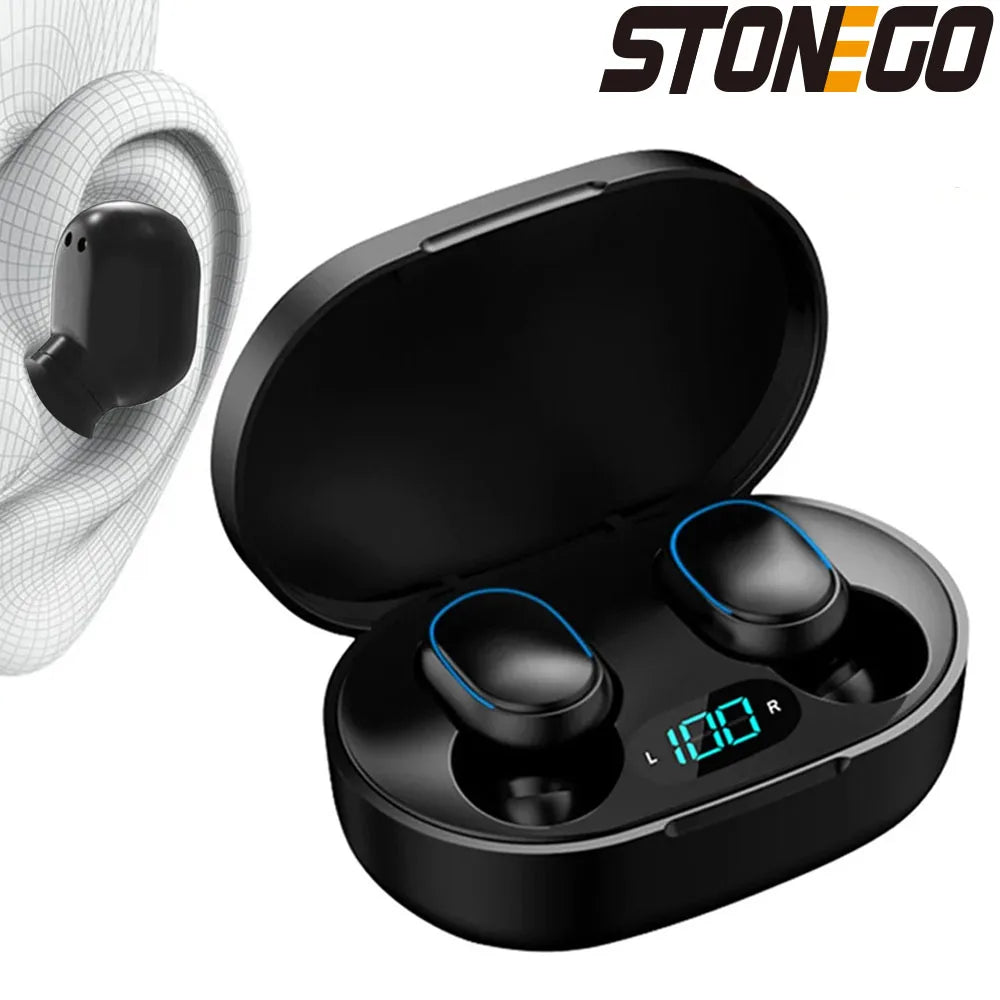 Wireless Bluetooth 5.0 Earbuds, Touch Control, Digital Display, TWS Noise-Cancelling Stereo Sports Earphones, Dual Ear Calling