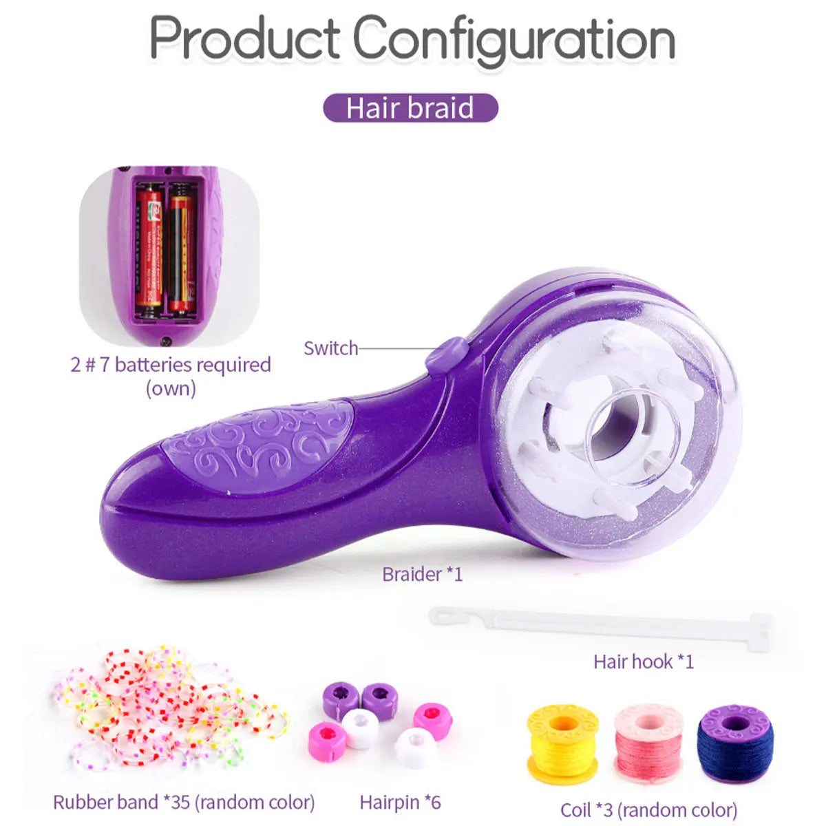 Electric Hair Braider Automatic Braiding Tool Portable Hair Braiding