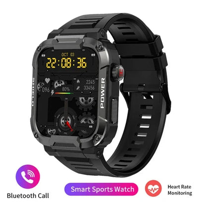 Military Smart Watch Men Android IOS Fitness Waterproof  Bluetooth