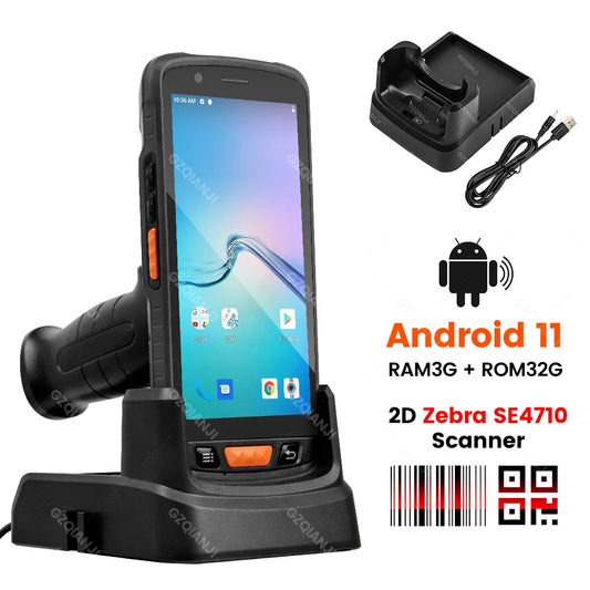 Android 11 Handheld Terminal Wireless Wifi with Grips Cradle