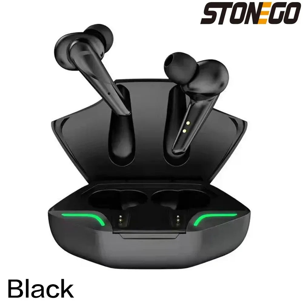 Sports Earbuds, Wireless Waterproof Noise-Cancelling Charging Case, for Gaming and Music