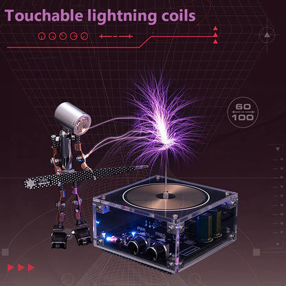 Wireless Music Tesla-Coil Touchable Lightning  Electric Power Wireless Transmission