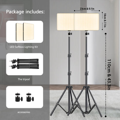 LED Video Lights Photography Lighting Selfie Light Photo Studio Lamp Tripod