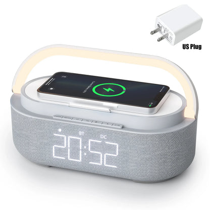 Bluetooth Speaker  Wireless Charging Digital Alarm Clock