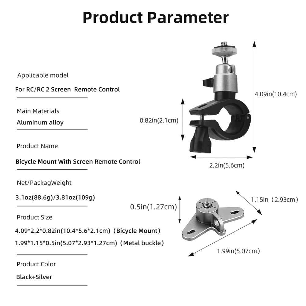 RC2 Remote Control 360° Rotatable Bicycle Holder Bike Clip Mount Drone Accessory