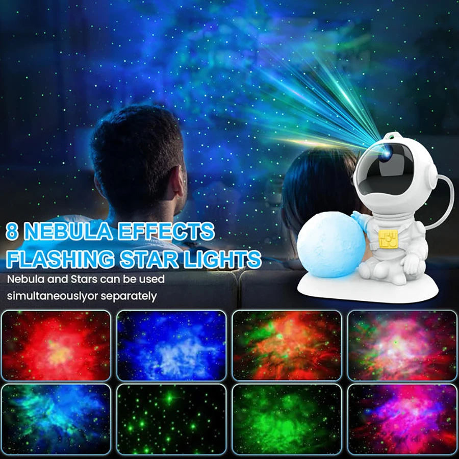 Astronaut Galaxy Projector Fairy Lights LED Spotlight USB Powered Remote