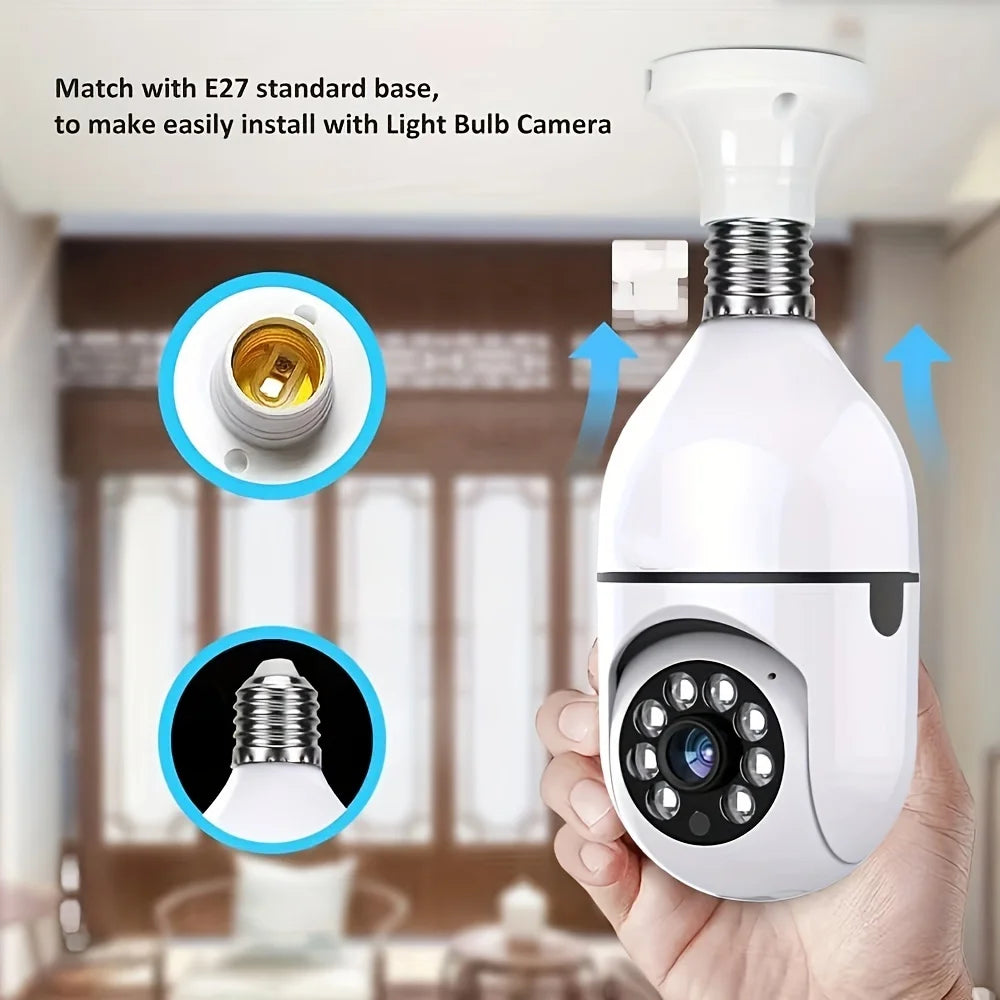 Light Bulb Security Cameras Indoor Outdoor Wireless WiF  360 Degree Light Socket