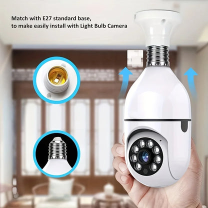 Light Bulb Security Cameras Indoor Outdoor Wireless WiF  360 Degree Light Socket