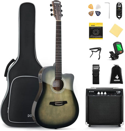 Acoustic Electric Guitar Full Size  Amplifier 41 Inch Strap