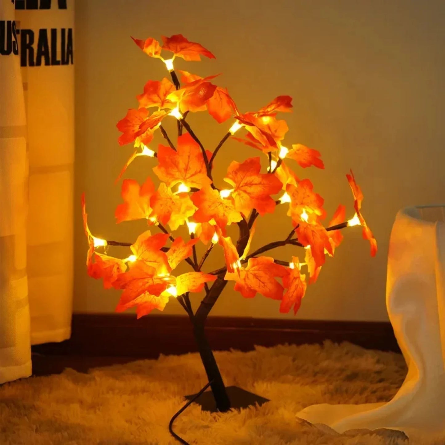 New 24 LED Fairy Flower Tree Table Lamp Night Light USB Operated