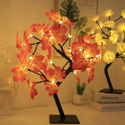 New 24 LED Fairy Flower Tree Table Lamp Night Light USB Operated