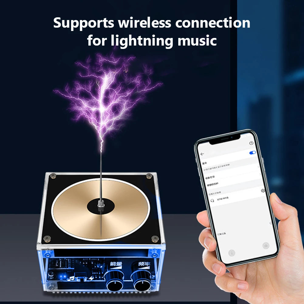 Wireless Music Tesla-Coil Touchable Lightning  Electric Power Wireless Transmission