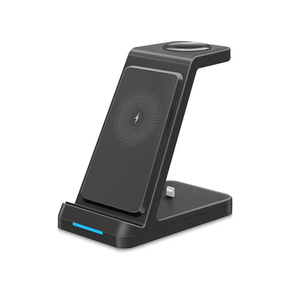 Three-in-one mobile phone wireless charger earphone watch holder