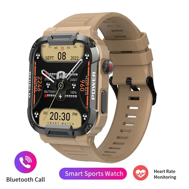 Military Smart Watch Men Android IOS Fitness Waterproof  Bluetooth