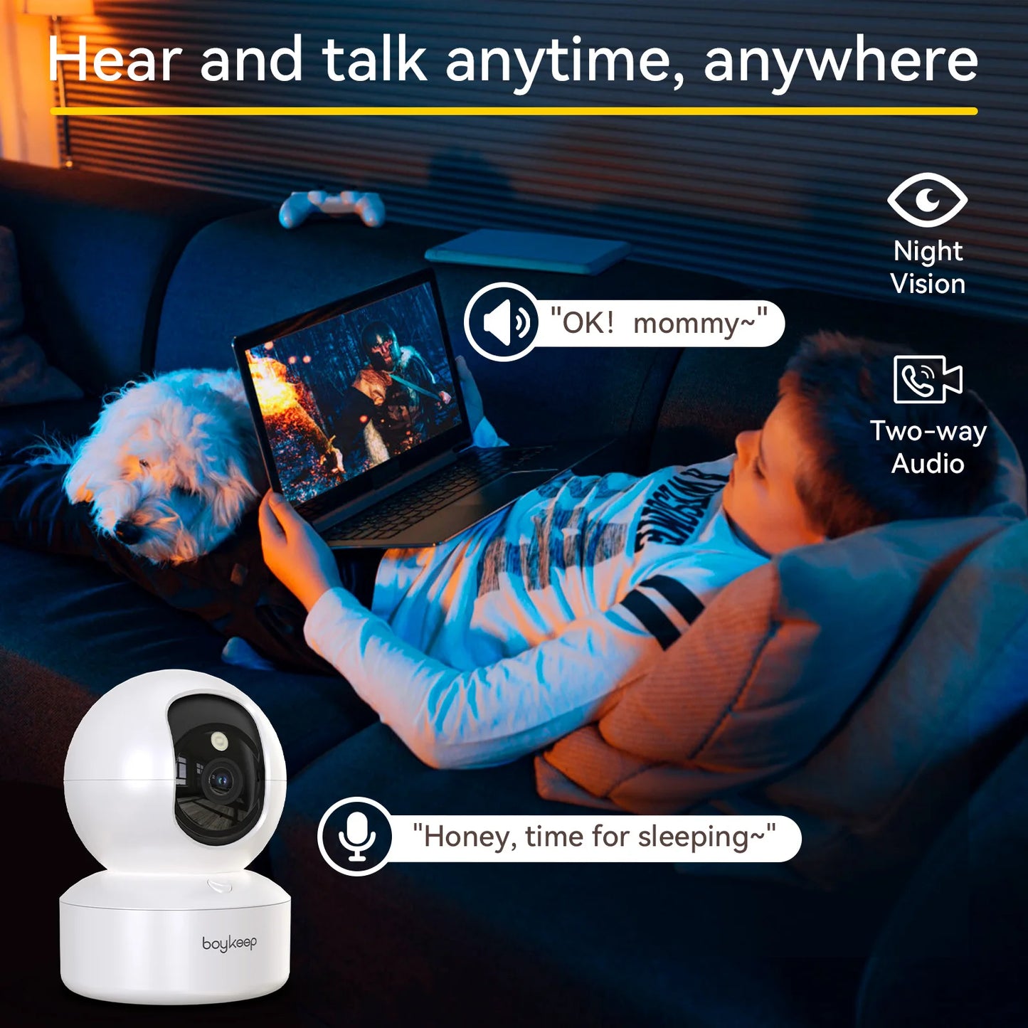 WiFi Indoor Home Security IP  Baby Monitor Camera Automatic Tracking