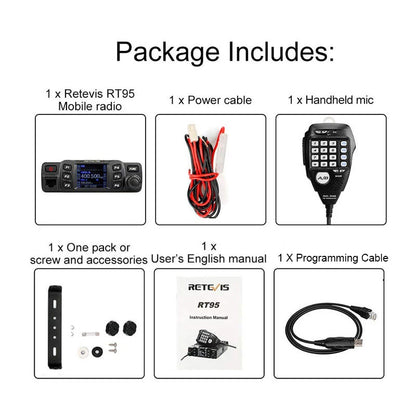 Screen Ham Car Mobile Radio Station Two-way Radio