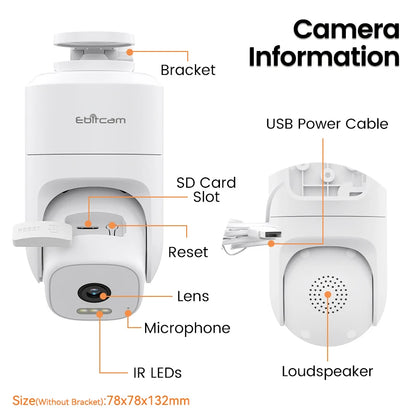 Outdoor WIFI Camera 2-Way Night Vision