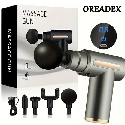 Portable Massage Gun Deep Tissue Massager Body Muscle Relaxation LED Touch Screen